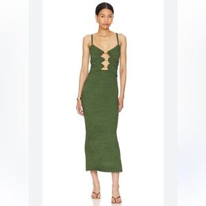Like New Normani Midi Dress in Olive
RUNAWAY THE LABEL Size L